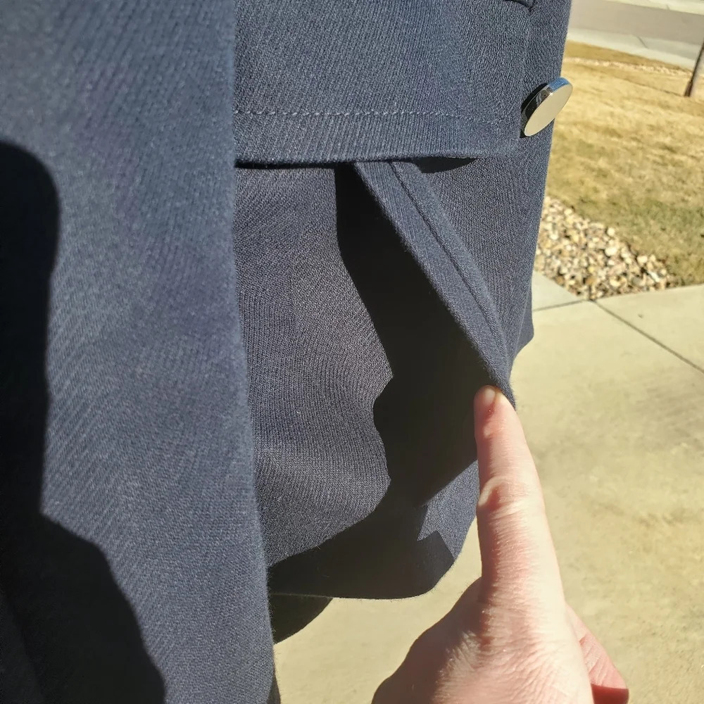 Banana Republic Navy Blue Women's Pea Coat Size XS Double Breasted Cropped - Picture 8 of 16